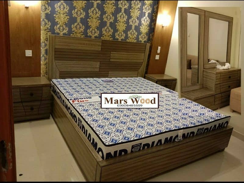 king size bed Italian design wooden 0
