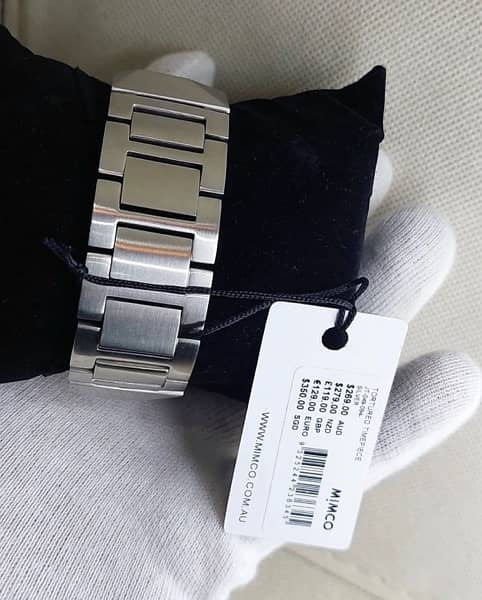 *MIMCO Silver Cuff* Square Dial Fashion Watch With Original Box 4