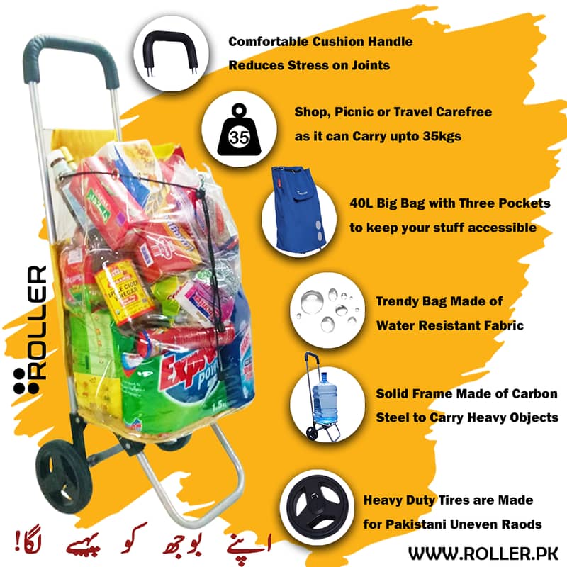 trolley bag - shopping trolley bag - Trolly bag - Luggage Trolley 3