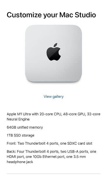Apple Mac studio M1 Ultra and M2 Max 64GB RAM 1TB SSD 12/30-C CPU 4
