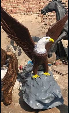 Eagle statue and  fiberglass sculpture