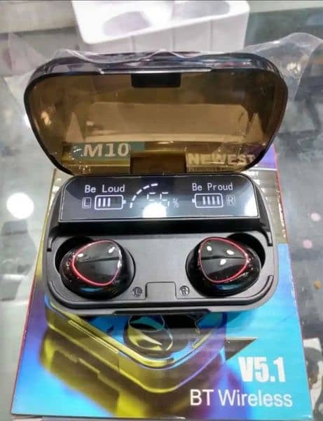 M 10 Wireless Earphones builtin Power bank 0