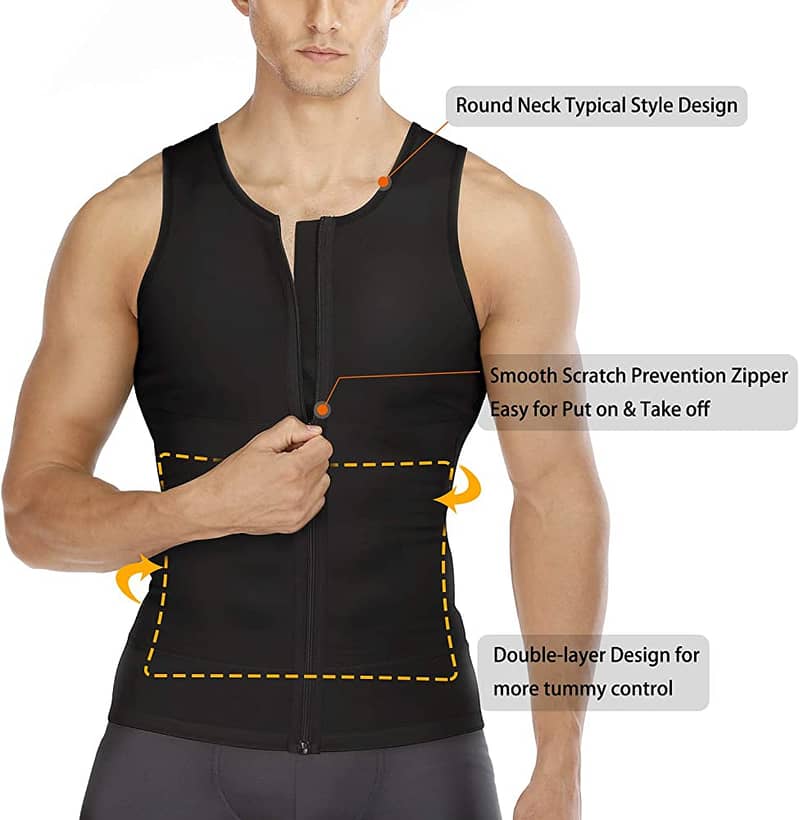 Buy Be-In-Shape Slim N Lift Men Slimming Body Shaper Waist Trainer Vest  Tummy Control Posture Shirt Back Correction Abdomen Tank Top Shapewear at  Lowest Price in Pakistan