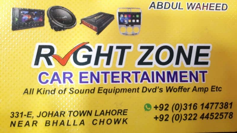 Right Zone Car Entertainment we deal 1