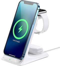 AGPTEK Wireless Charger 15 W, 3 in 1 Inductive Charging Station 01