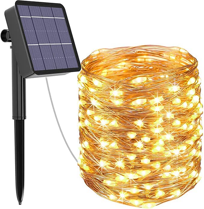 Solar Lights Outdoor, Solar Fairy Lights 8 Modes Solar Copper Wire 02 0