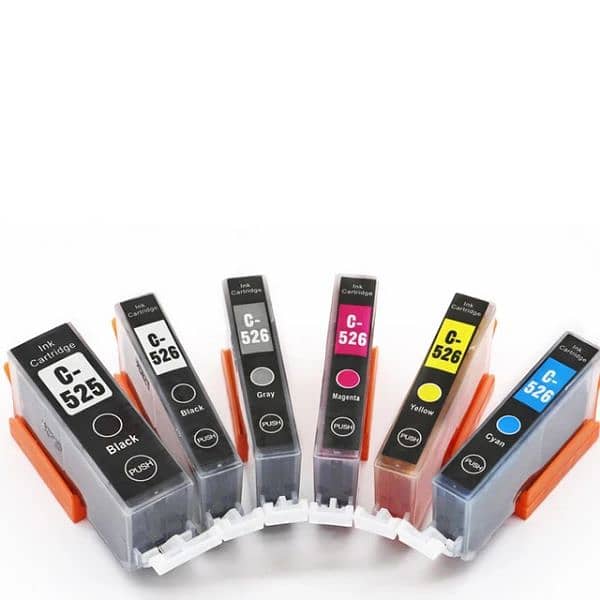 5 Compatible Canon 525 Blk 526 Color Printer Ink Cartridges 3