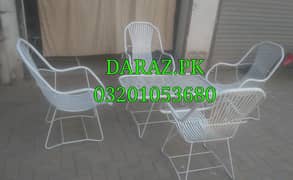 outdoor garden steel/iron chairs table