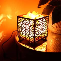 Himalayan salt Basket Lamp