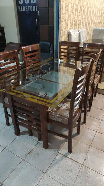 6 CHAIR DINING TABLE SHISHAM WOOD BRAND NEW SHOP DESIGN 3