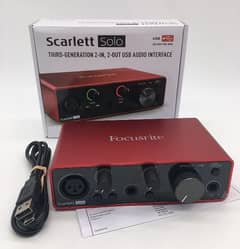 Scarlett Focusrite Solo usb Audio Interface 3rd Gen