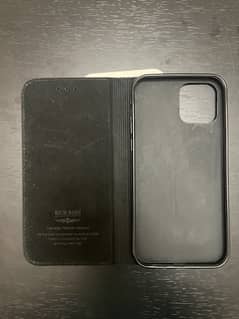 case/ book cover leather for iphone 12 pro black