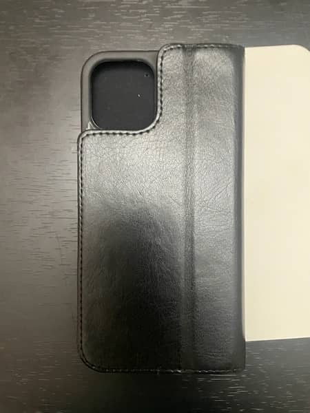 case/ book cover leather for iphone 12 pro black 1