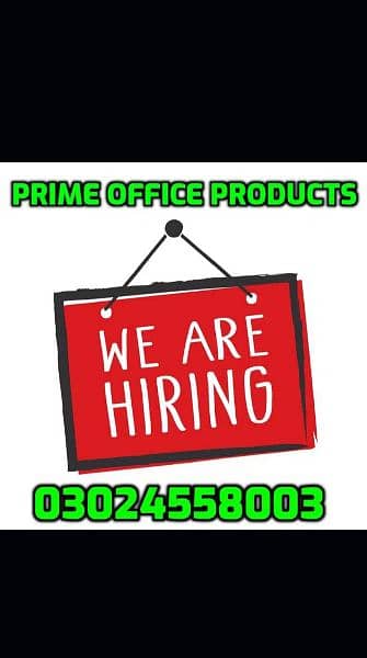 Need a female candidate in office for product posting in PRIME OFFICE 0