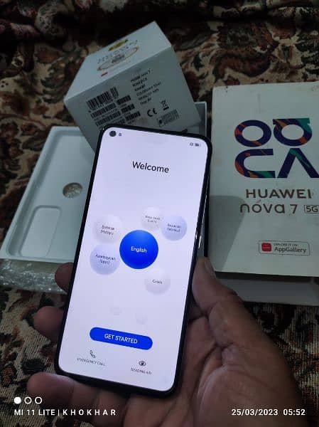 Huawei nova 7 (5g) 8+5=13/256gb excellent condition full box 11