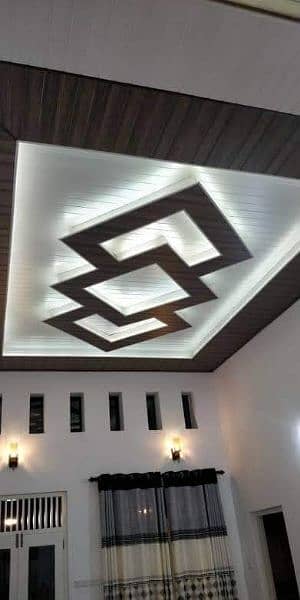 CNC false Ceiling,Wallpaper,PVC Panel,tv unit,wooden work,event decor, 0