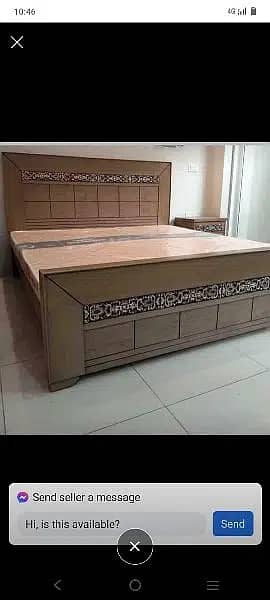 Double bed / bed dressing side table/ bed / Furniture 7