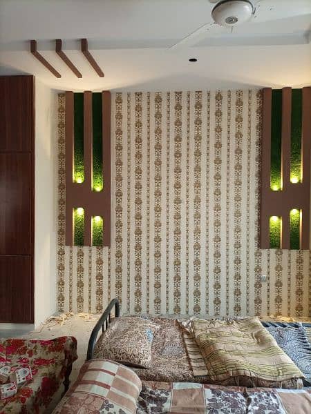 PVC panel, fluted pannel,Wall sheet,Wallpaper,blinders,green Grass, 3