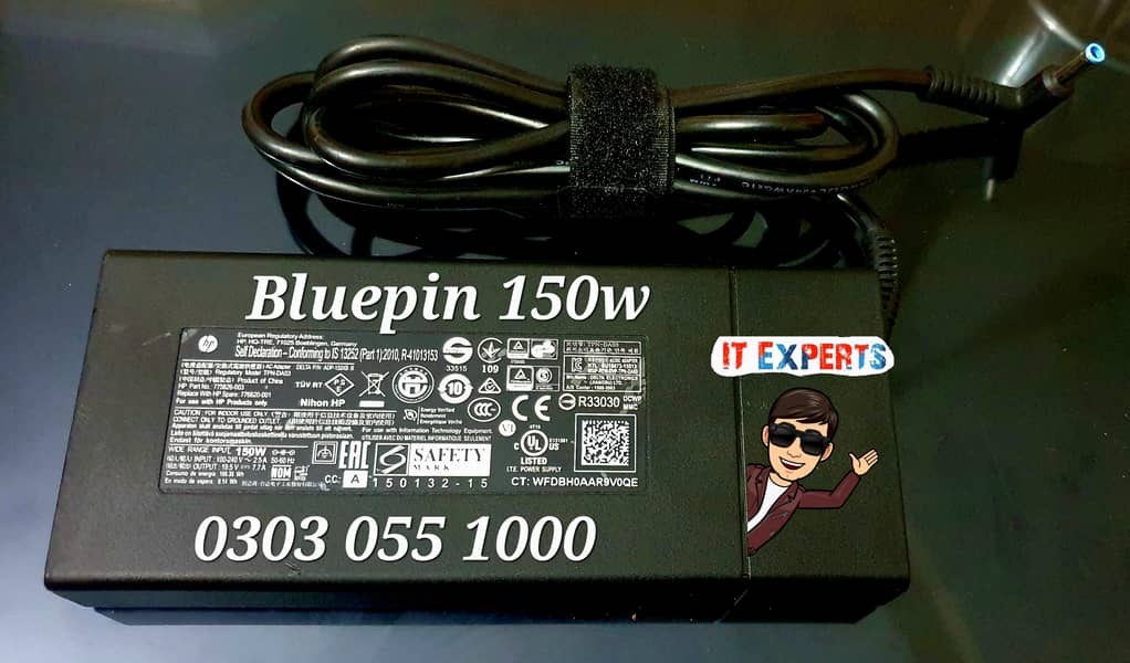 HP BLUE PIN L SHAPE 150w 200w HP OMEN Zbook Charger 4.5mm Original 5