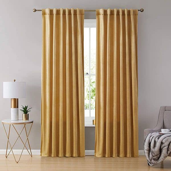 Plain Velvet Curtain 1