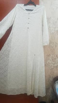 Beautiful Abaya in White Net