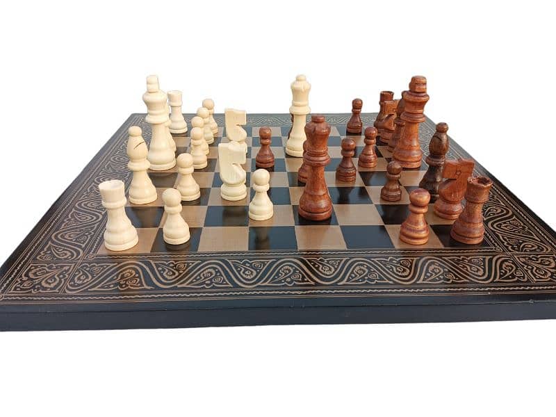 chess, handmade wooden chess, lacquer art work chess 1