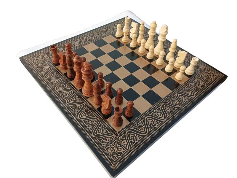 chess, handmade wooden chess, lacquer art work chess 3