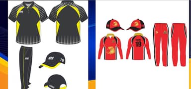 Fashion Cricket kit uniform sports uniform sublimation shirt and cap 0