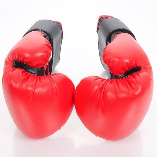 Boxing Gloves PU red color MMA Training Sparing Glove Boxing item 1