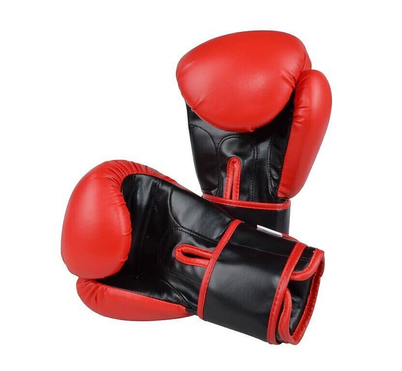 Boxing Gloves PU red color MMA Training Sparing Glove Boxing item 2
