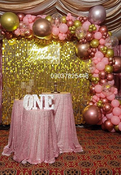 birthday decor, balloons decoration, anniversary decor,bridal shower, 4