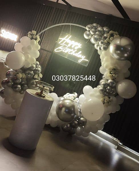 birthday decor, balloons decoration, anniversary decor,bridal shower, 18