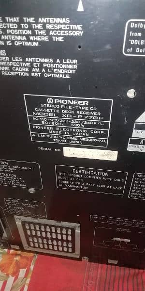 PIONEER AMPLIFIER 530WATT ND PIONEER SPEEKER 75+75 WATTS 17