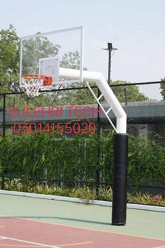 Basketball hoop pole adjustable 3