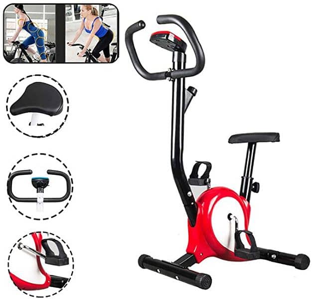 Upright Stationary Exercise Bike with Heart Rate Monitor,03020062817 0