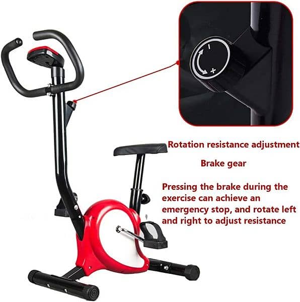 Upright Stationary Exercise Bike with Heart Rate Monitor,03020062817 4