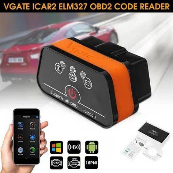 Vgate iCar2 ELM327 obd2 Bluetooth scanner elm 327 V1.5/ 03020062817 0