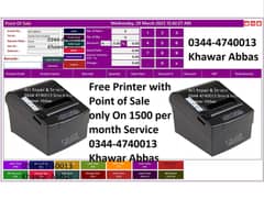 Point of sale with free printer 1.5@ per month