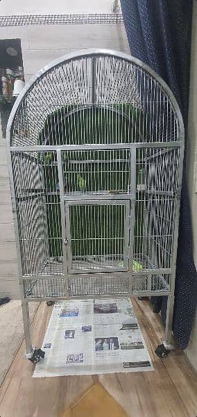 Khud tayar krwaya hai cage heavy weight wire with Back full wall grass