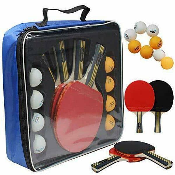 Professional Table Tennis Rackets and Ball,Retractable Net 8