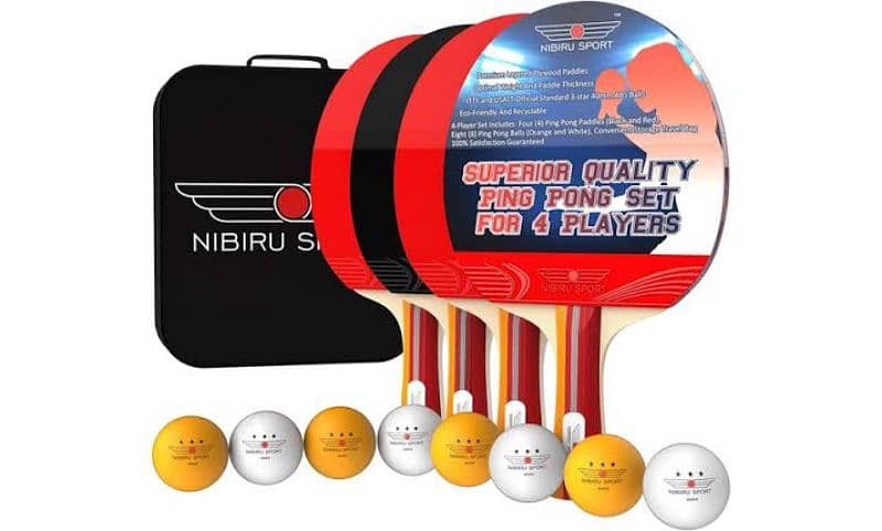 Professional Table Tennis Rackets and Ball,Retractable Net 12