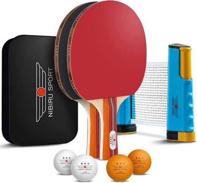 Professional Table Tennis Rackets and Ball,Retractable Net 14