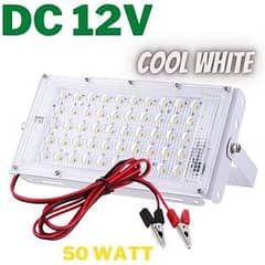 12v DC 50W AC/DC LED for Solar and Battery Operated only Flood Light