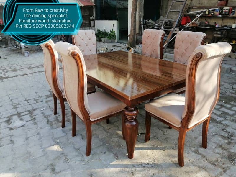 marble top. wooden top 6/8 seater dinning table 6