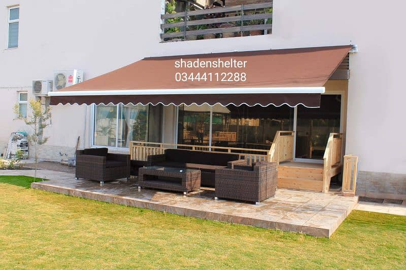 House porch and outdoor folding shade awning parda 5