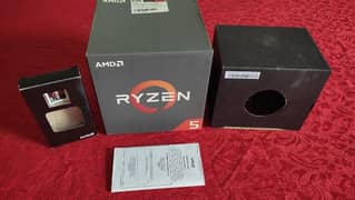 AMD Ryzen R5 1600 with complete box and cooler