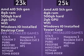 Gaming pc/ amd A10 5th gen/gaming system/gaming computer