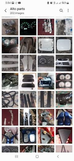 Alto geniune power side mirror & othr boy parts.