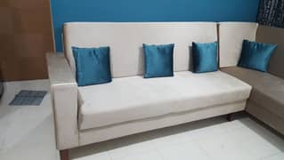 New L shape 6 seater sofa with 6 cushions for sale