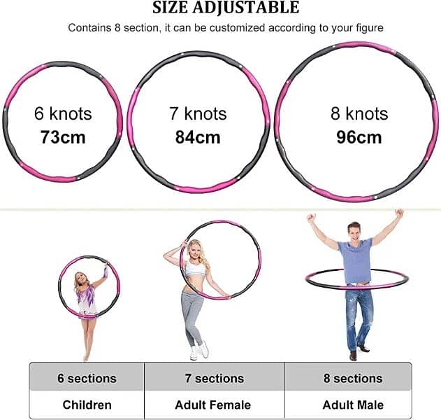 Hula Fitness Hoops Weighted Hoola For Exercise Fitness Weight Loss 4